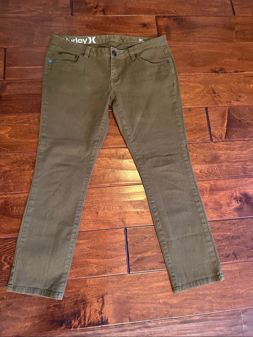 Hurley 81 Skinny Fit Twill Pants Khaki Brown Size 27